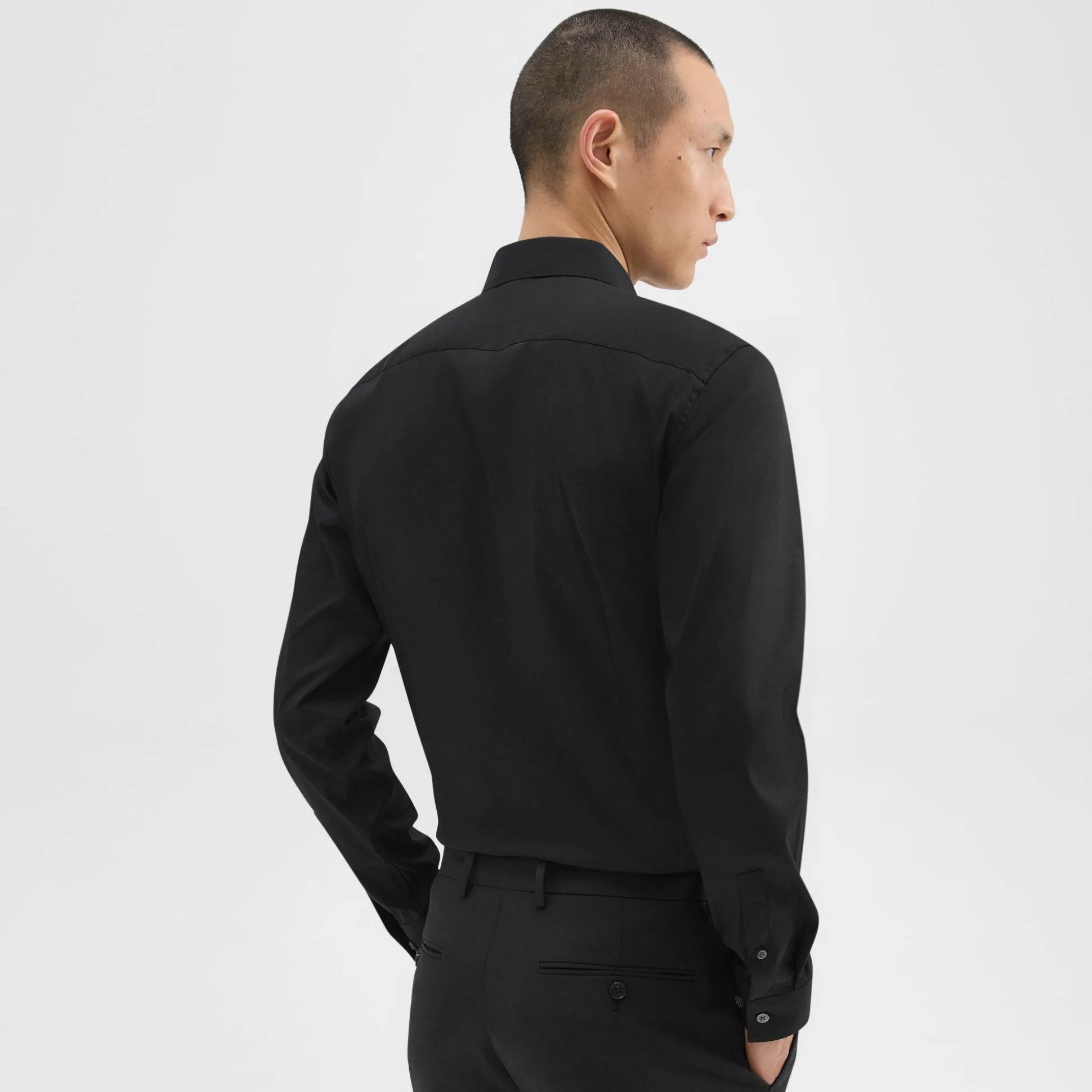 Theory Sylvain Shirt In Good Cotton-Men Shirts