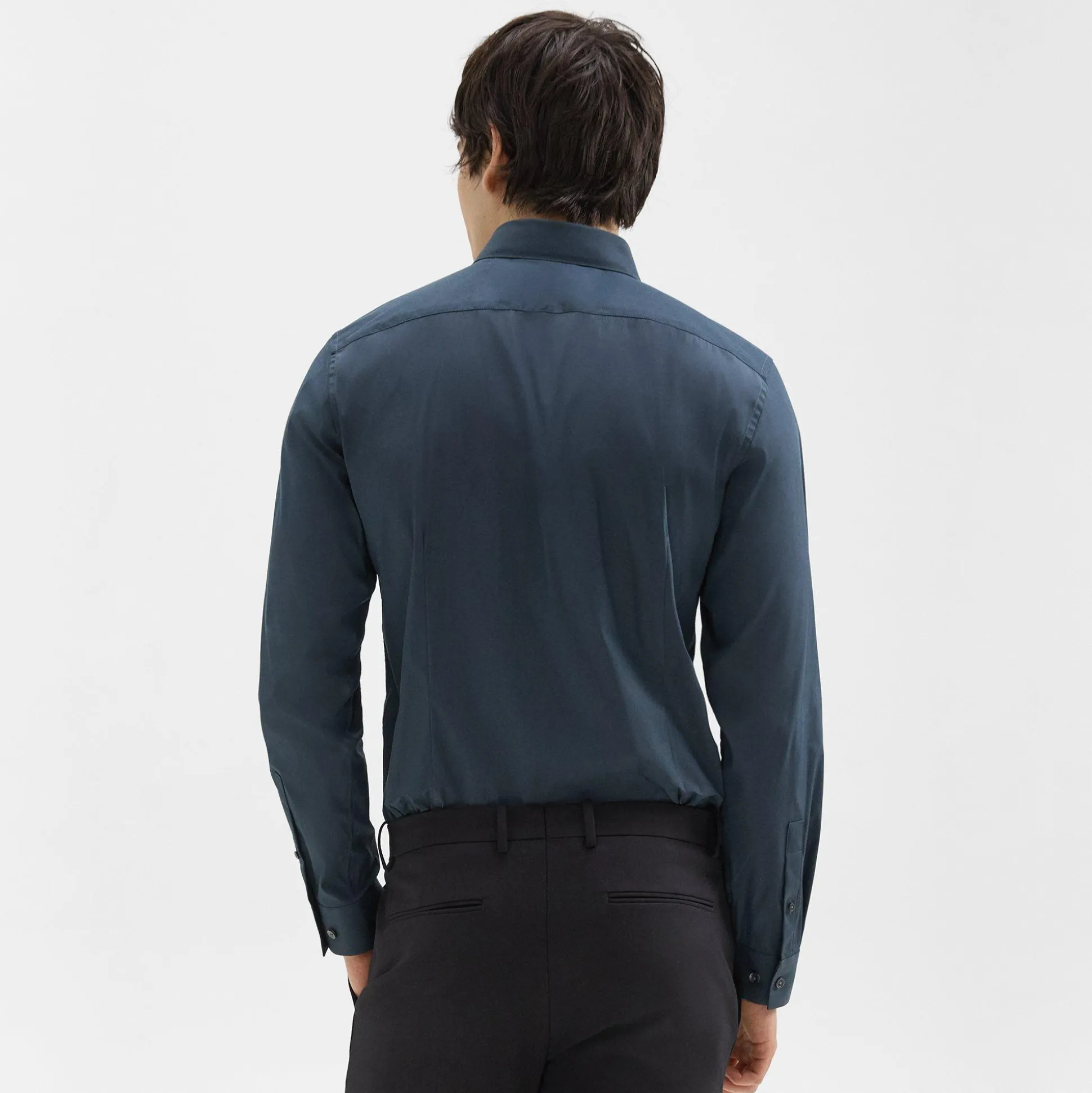 Theory Sylvain Shirt In Good Cotton-Men Shirts
