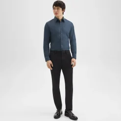 Theory Sylvain Shirt In Good Cotton-Men Shirts