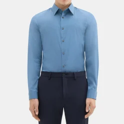 Theory Sylvain Shirt In Good Cotton-Men Shirts