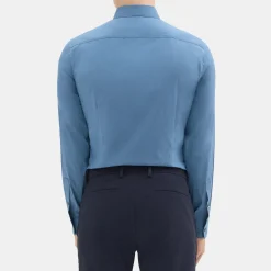 Theory Sylvain Shirt In Good Cotton-Men Shirts