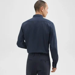 Theory Sylvain Shirt In Good Cotton-Men Shirts