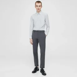 Theory Sylvain Shirt In Striped Cotton Blend-Men Shirts