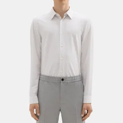 Theory Sylvain Shirt In Striped Structure Knit-Men Shirts
