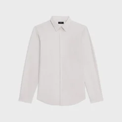 Theory Sylvain Shirt In Striped Structure Knit-Men Shirts