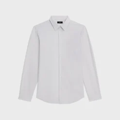 Theory Sylvain Shirt In Striped Structure Knit-Men Shirts
