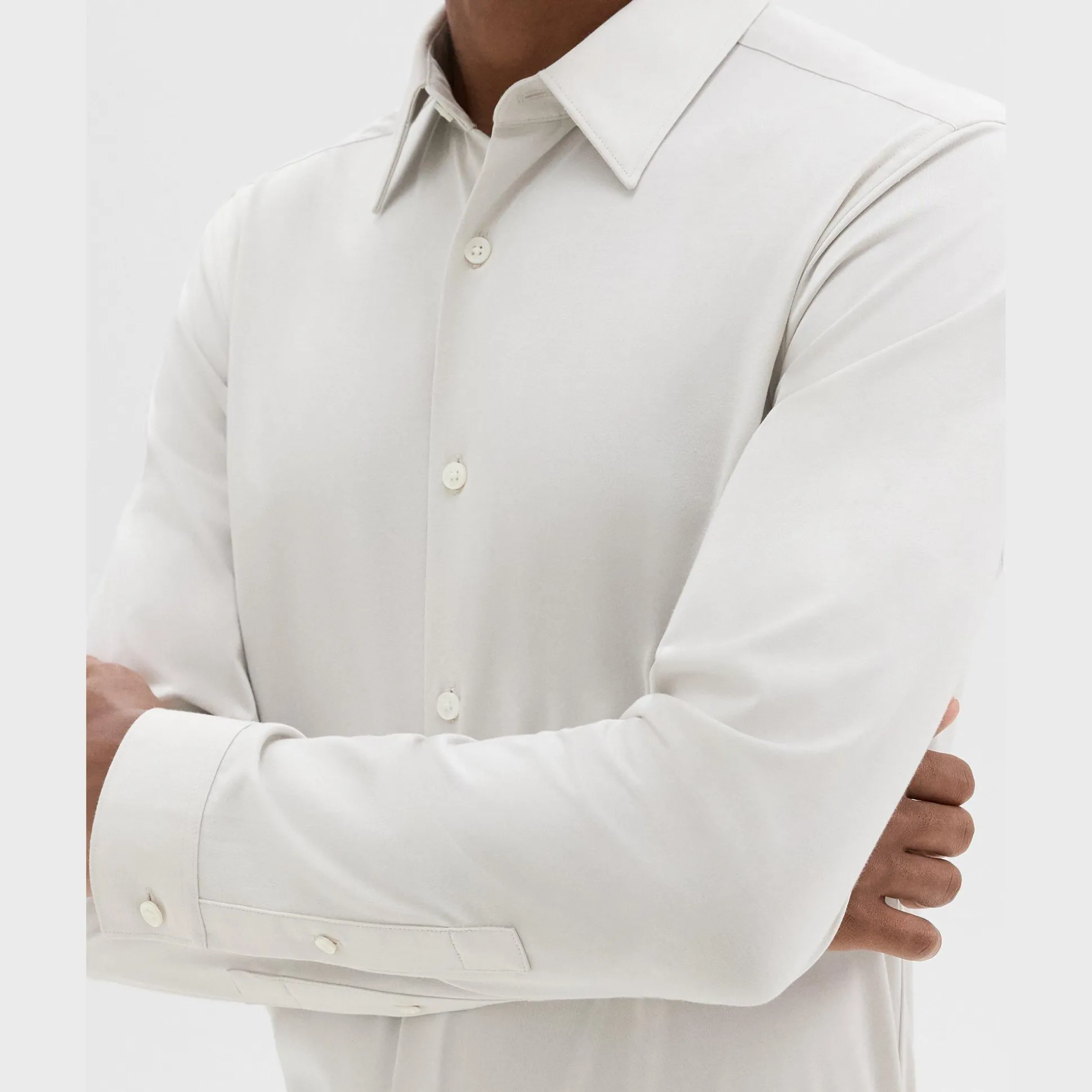 Theory Sylvain Shirt In Structure Knit-Men Shirts
