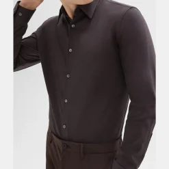 Theory Sylvain Shirt In Structure Knit-Men Shirts