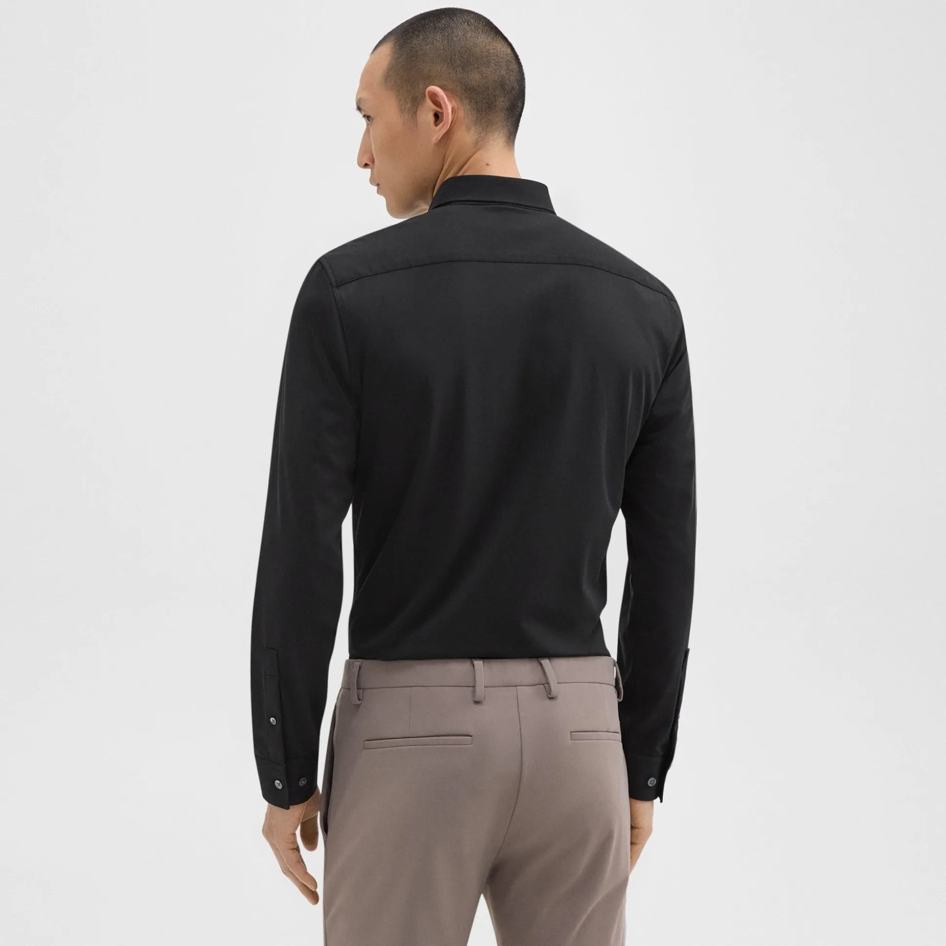 Theory Sylvain Shirt In Structure Knit-Men Shirts