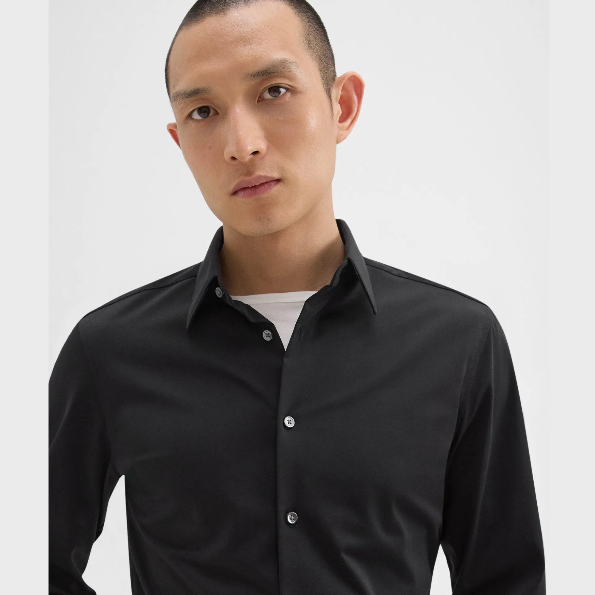 Theory Sylvain Shirt In Structure Knit-Men Shirts