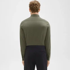Theory Sylvain Shirt In Structure Knit-Men Shirts