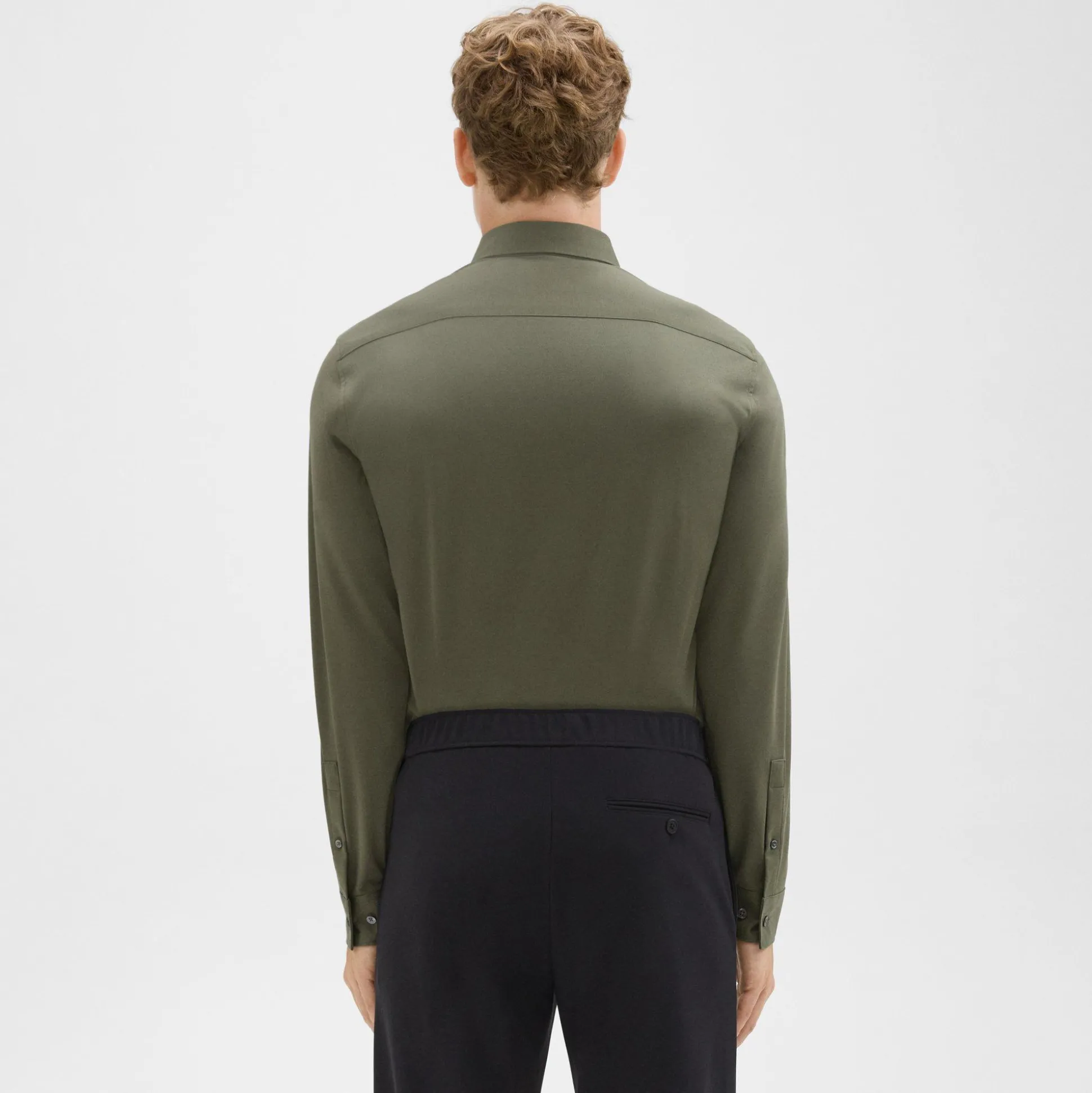 Theory Sylvain Shirt In Structure Knit-Men Shirts