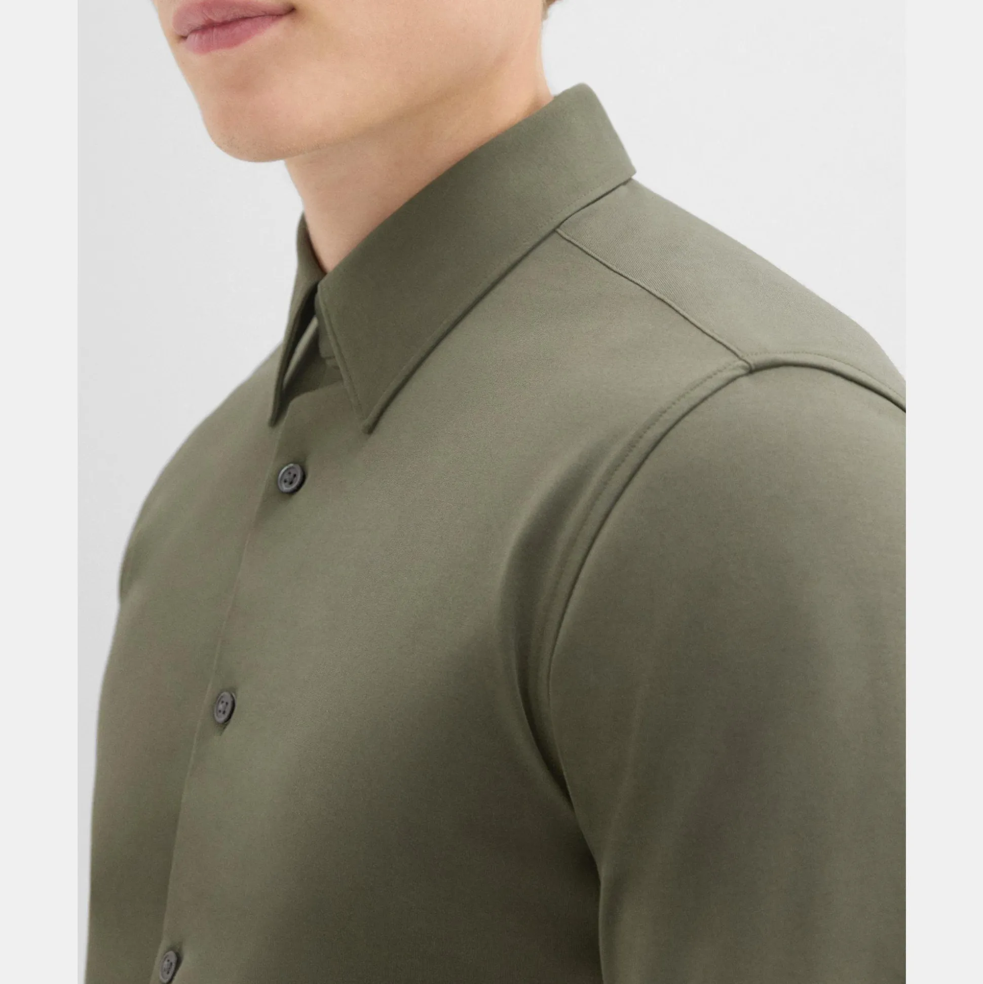 Theory Sylvain Shirt In Structure Knit-Men Shirts