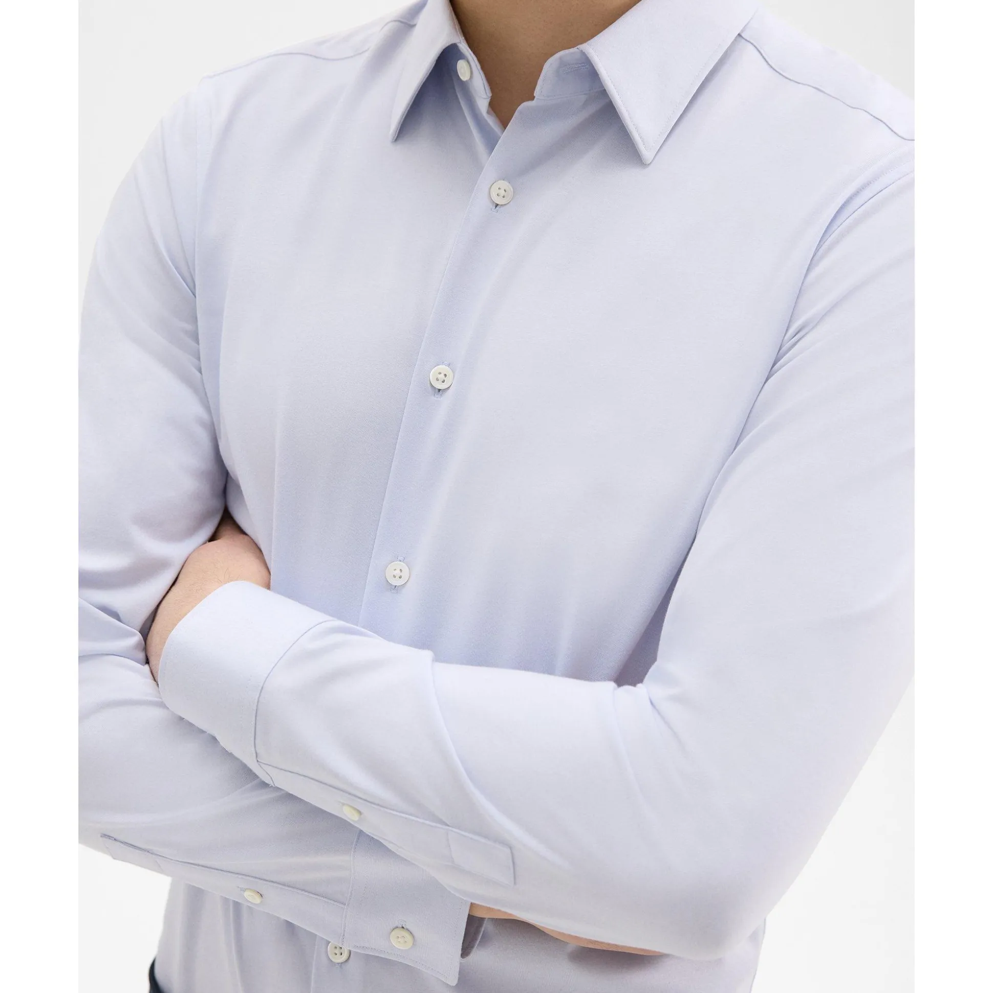 Theory Sylvain Shirt In Structure Knit-Men Shirts