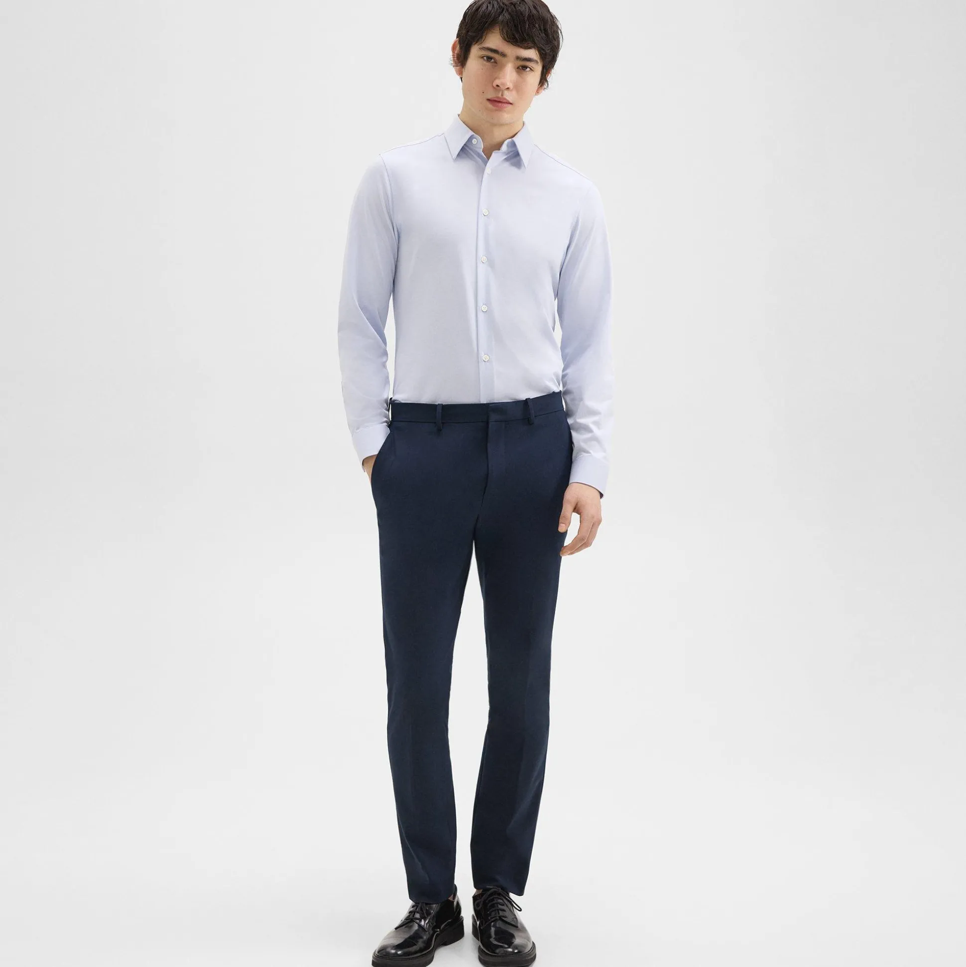 Theory Sylvain Shirt In Structure Knit-Men Shirts