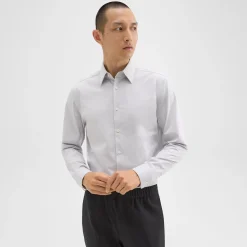 Theory Sylvain Shirt In Structure Knit-Men Shirts