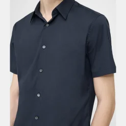 Theory Sylvain Short-Sleeve Shirt In Good Cotton-Men Shirts