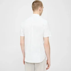 Theory Sylvain Short-Sleeve Shirt In Good Cotton-Men Shirts