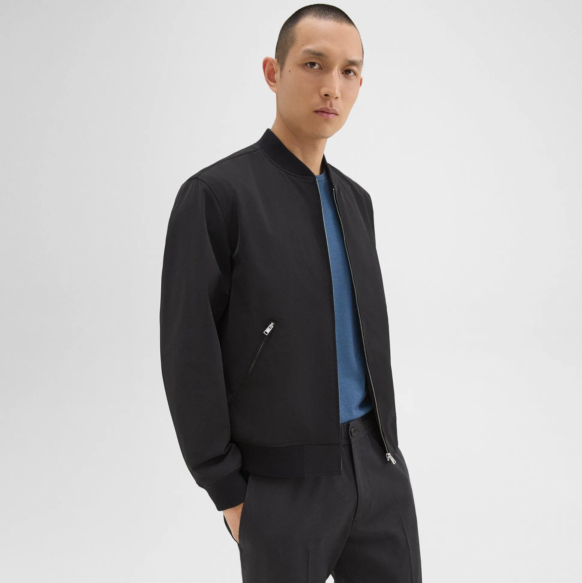 Theory Tailored Bomber Jacket In Foundation Twill-Men Outerwear