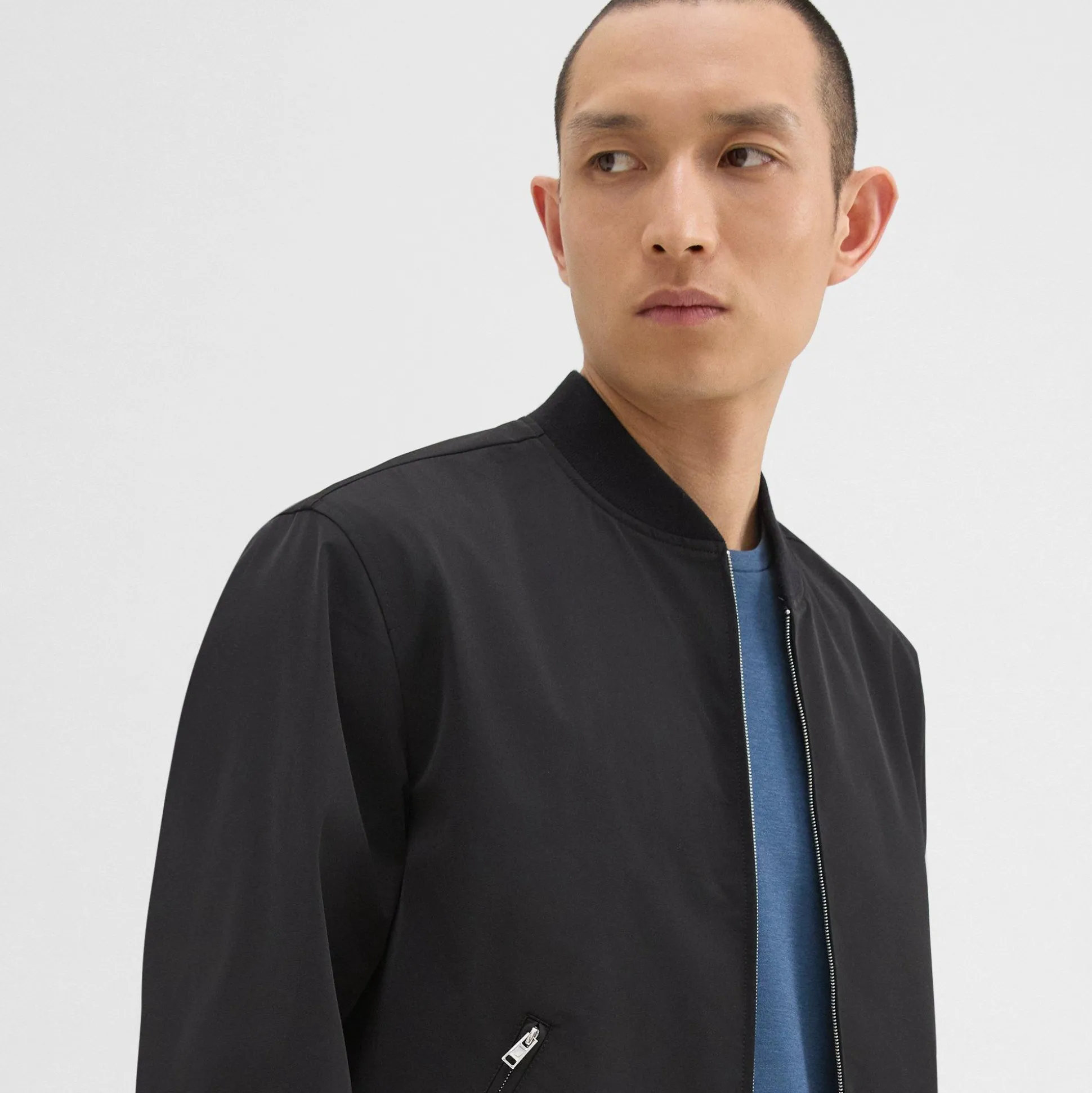 Theory Tailored Bomber Jacket In Foundation Twill-Men Outerwear