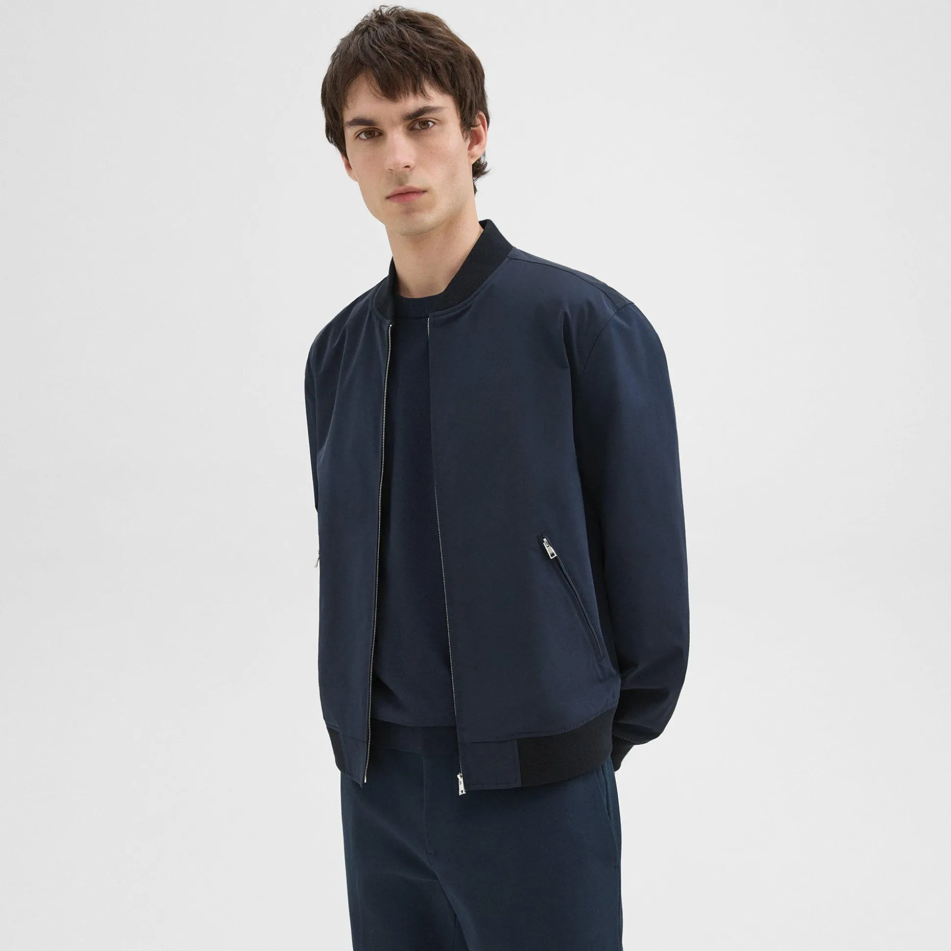 Theory Tailored Bomber Jacket In Foundation Twill-Men Outerwear