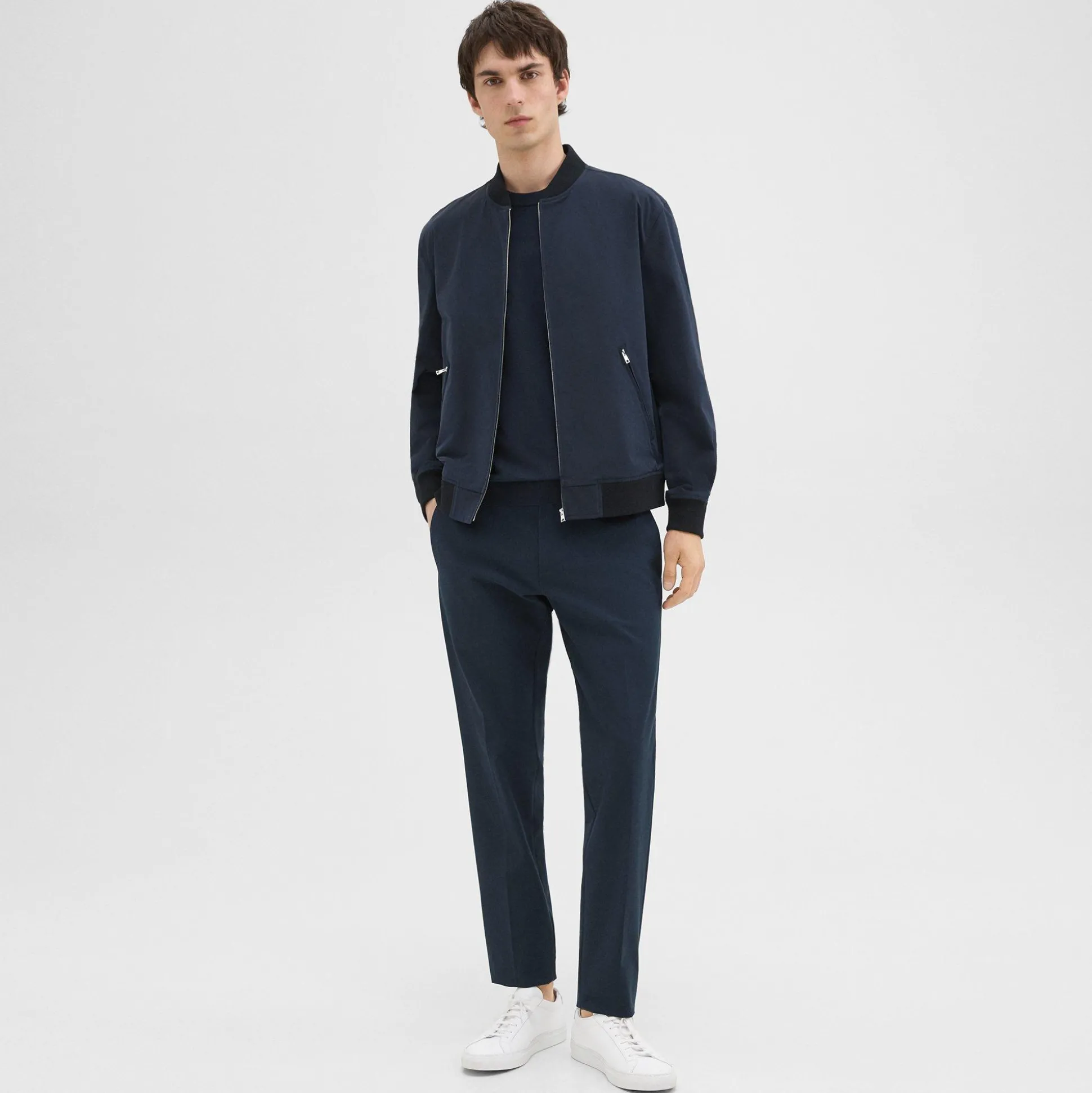 Theory Tailored Bomber Jacket In Foundation Twill-Men Outerwear