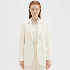 Theory Tailored Slim Blazer In Admiral Crepe-Women Blazers + Jackets