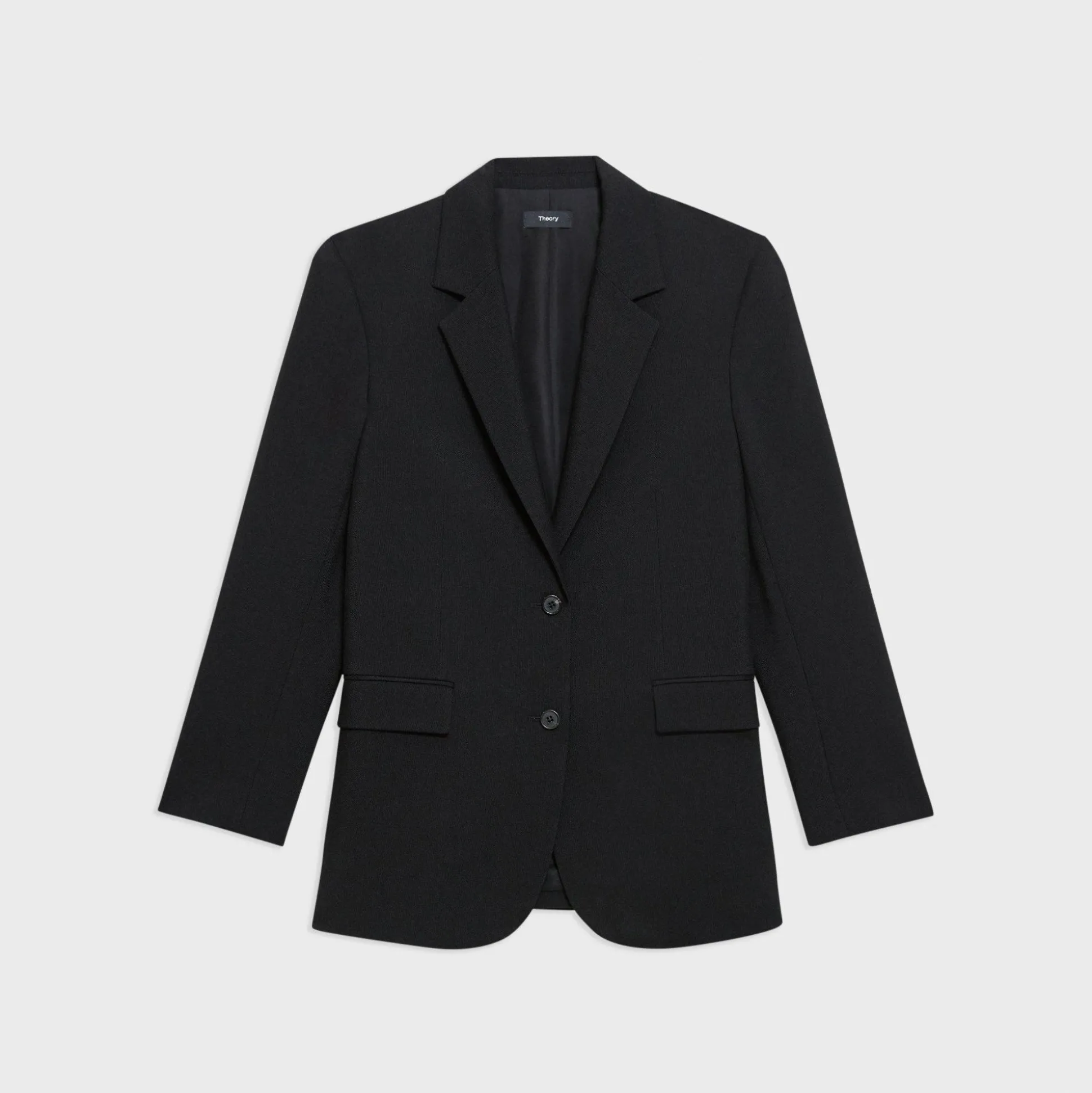Theory Tailored Slim Blazer In Wool Canvas-Women Suits|Blazers + Jackets