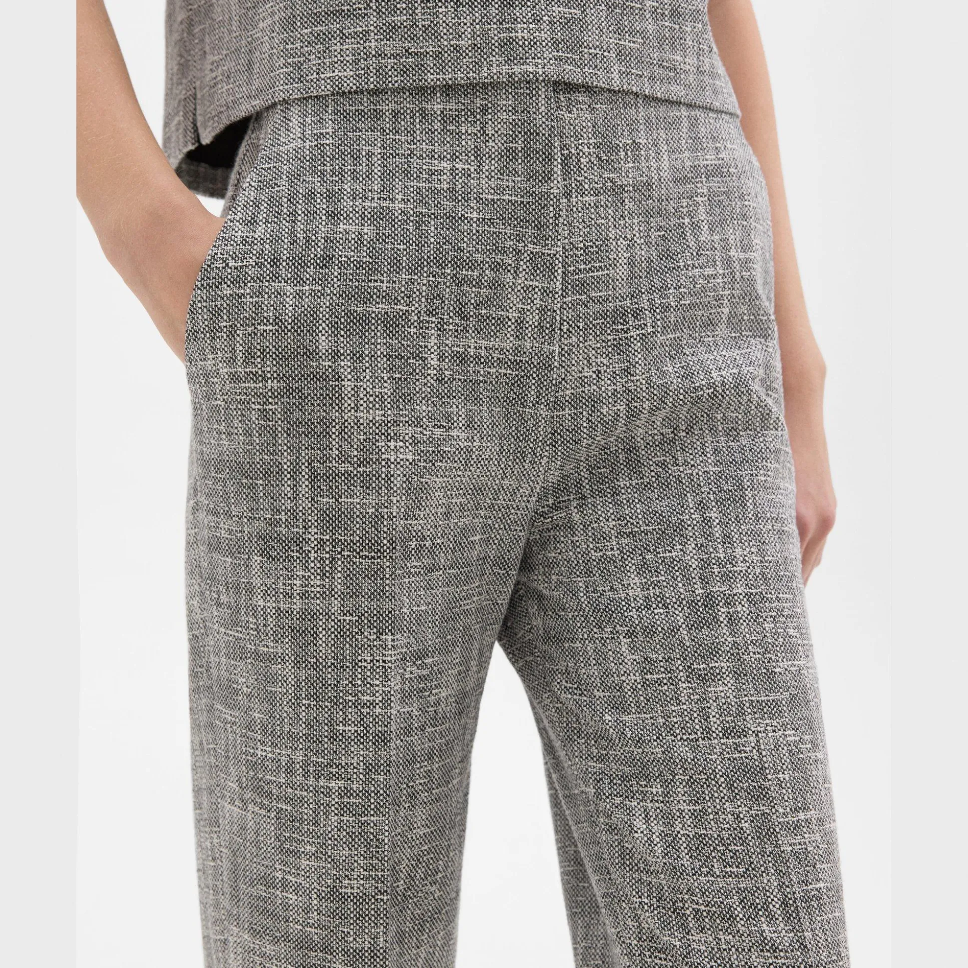 Theory Tapered Slim Pant In Canvas Tweed-Women Pants