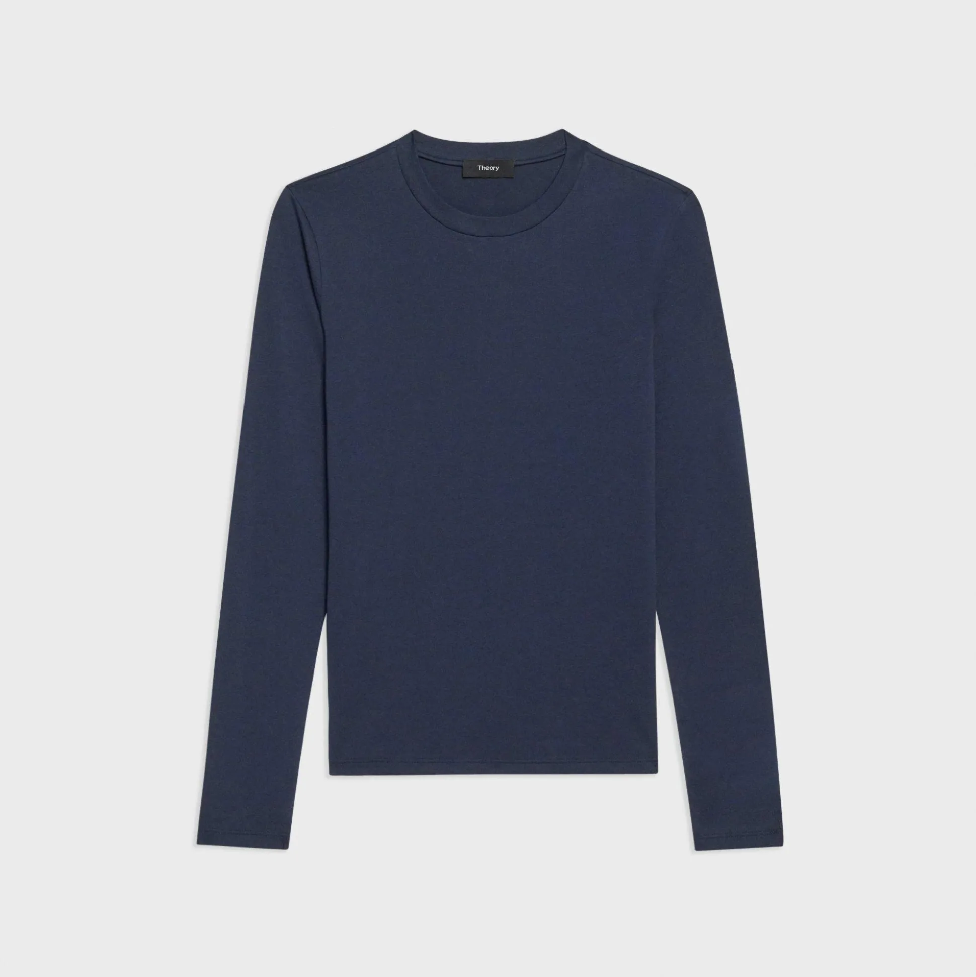 Theory Tiny Long-Sleeve Tee In Organic Cotton-Women T-Shirts
