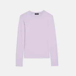 Theory Tiny Long-Sleeve Tee In Organic Cotton-Women T-Shirts