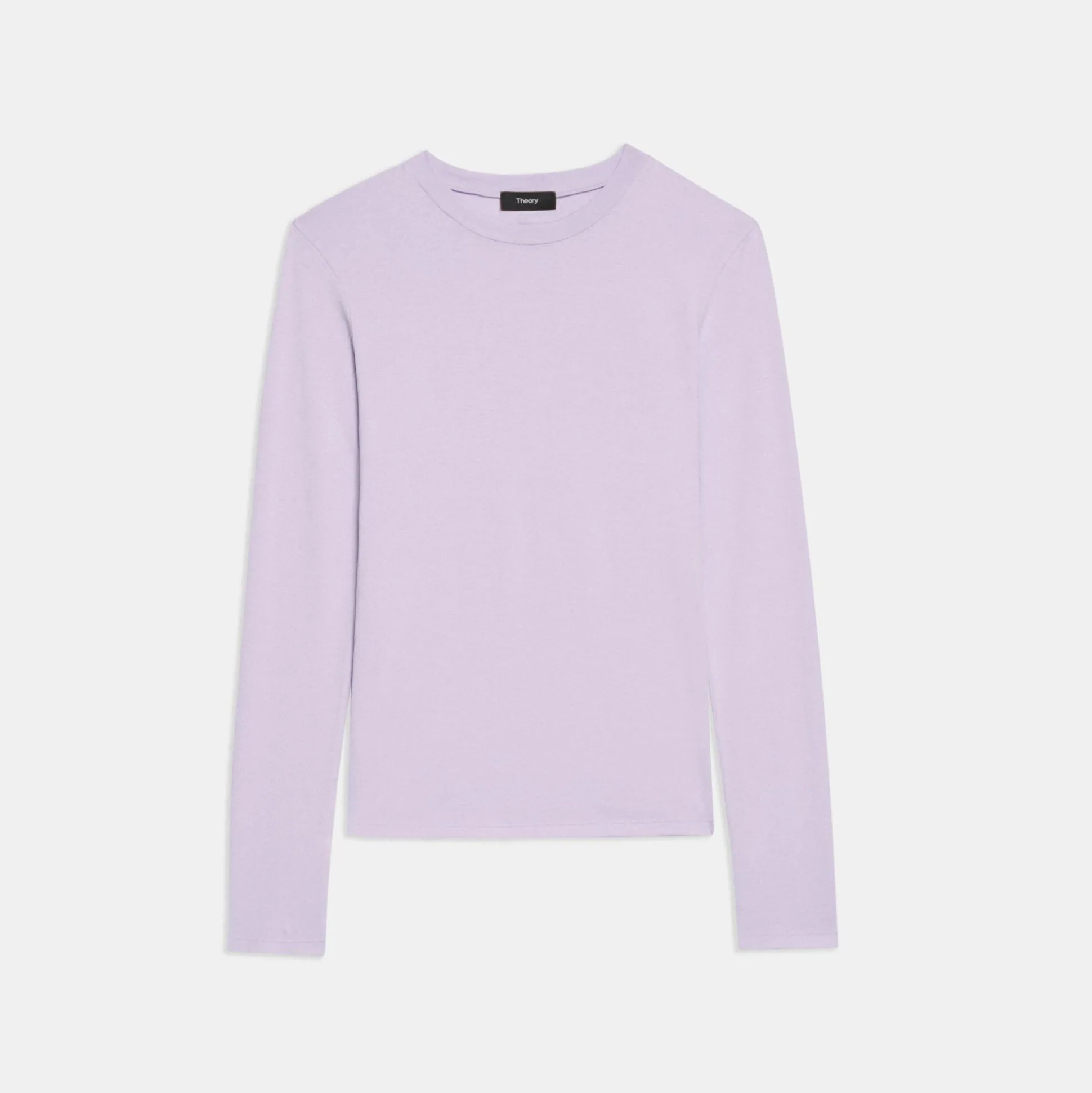 Theory Tiny Long-Sleeve Tee In Organic Cotton-Women T-Shirts