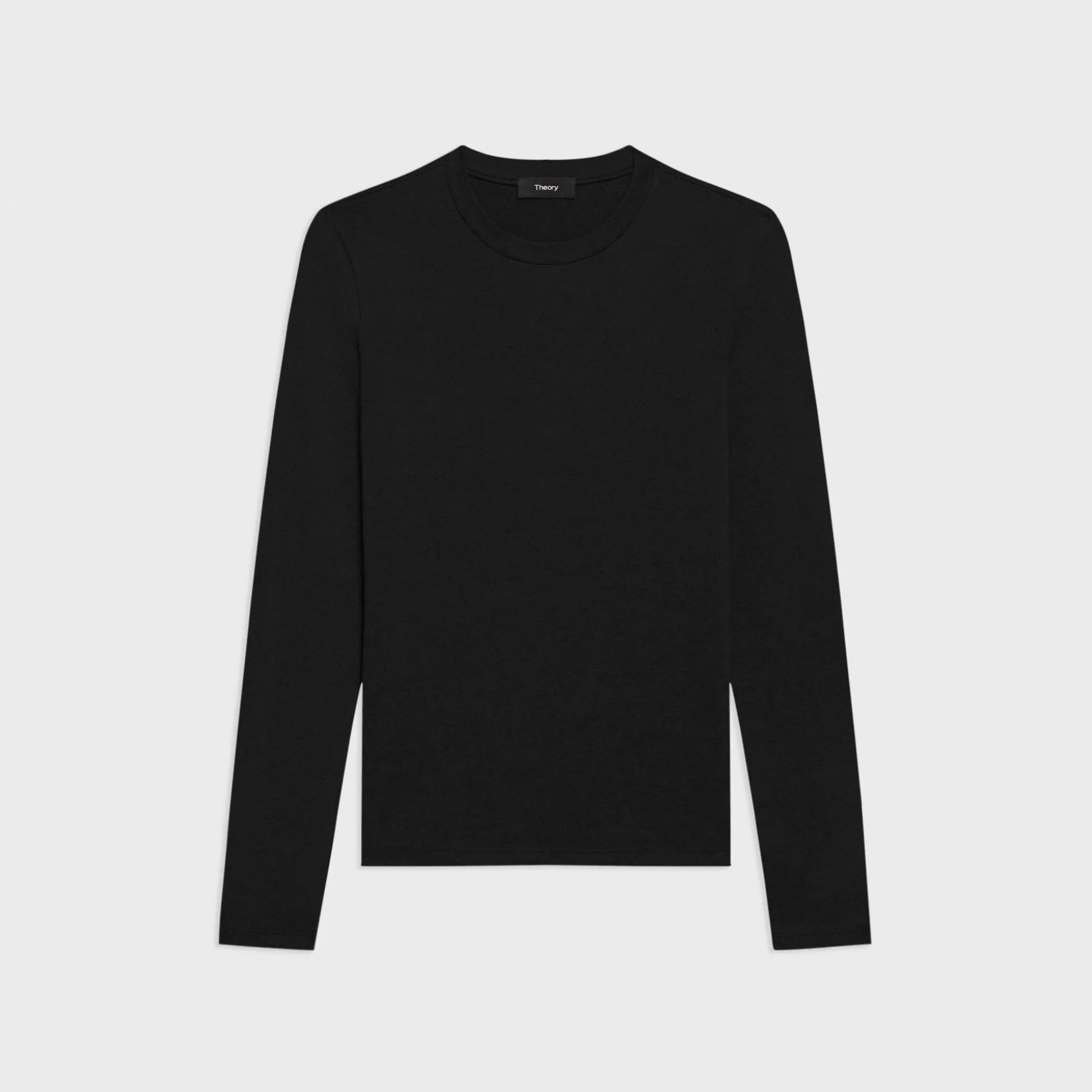 Theory Tiny Long-Sleeve Tee In Organic Cotton-Women T-Shirts