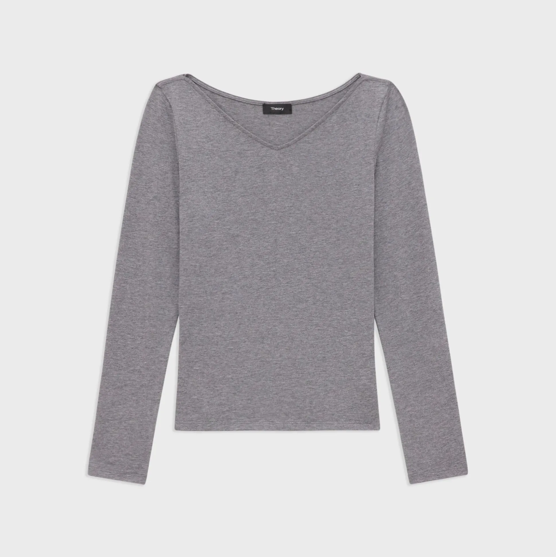 Theory Tiny Long-Sleeve Tee In Organic Cotton-Women T-Shirts
