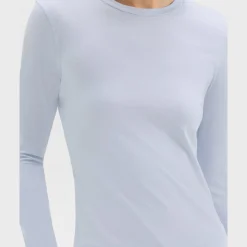 Theory Tiny Long-Sleeve Tee In Organic Cotton-Women Tops|T-Shirts