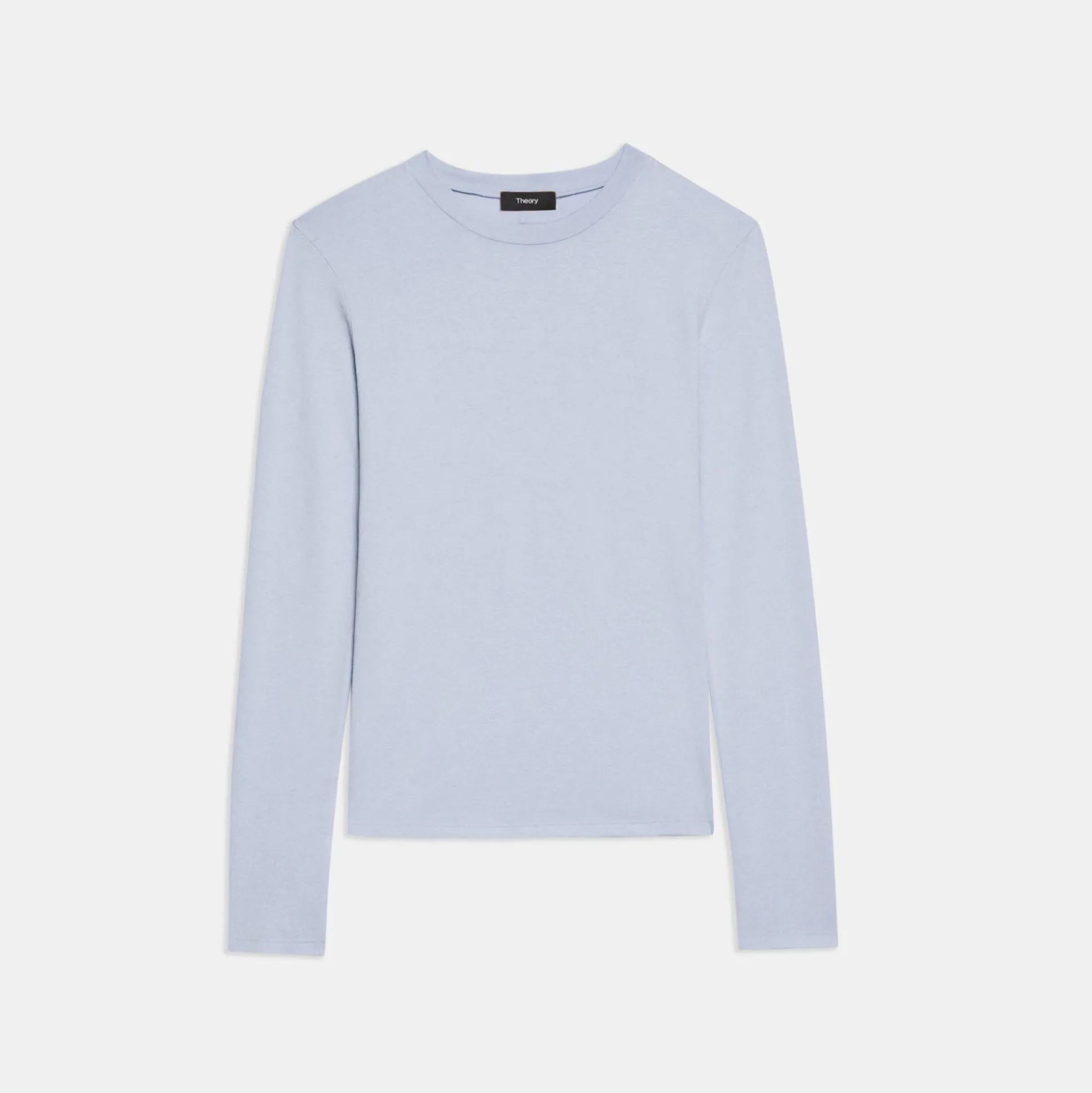 Theory Tiny Long-Sleeve Tee In Organic Cotton-Women Tops|T-Shirts