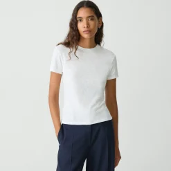 Theory Tiny Tee In Organic Slub Cotton-Women T-Shirts