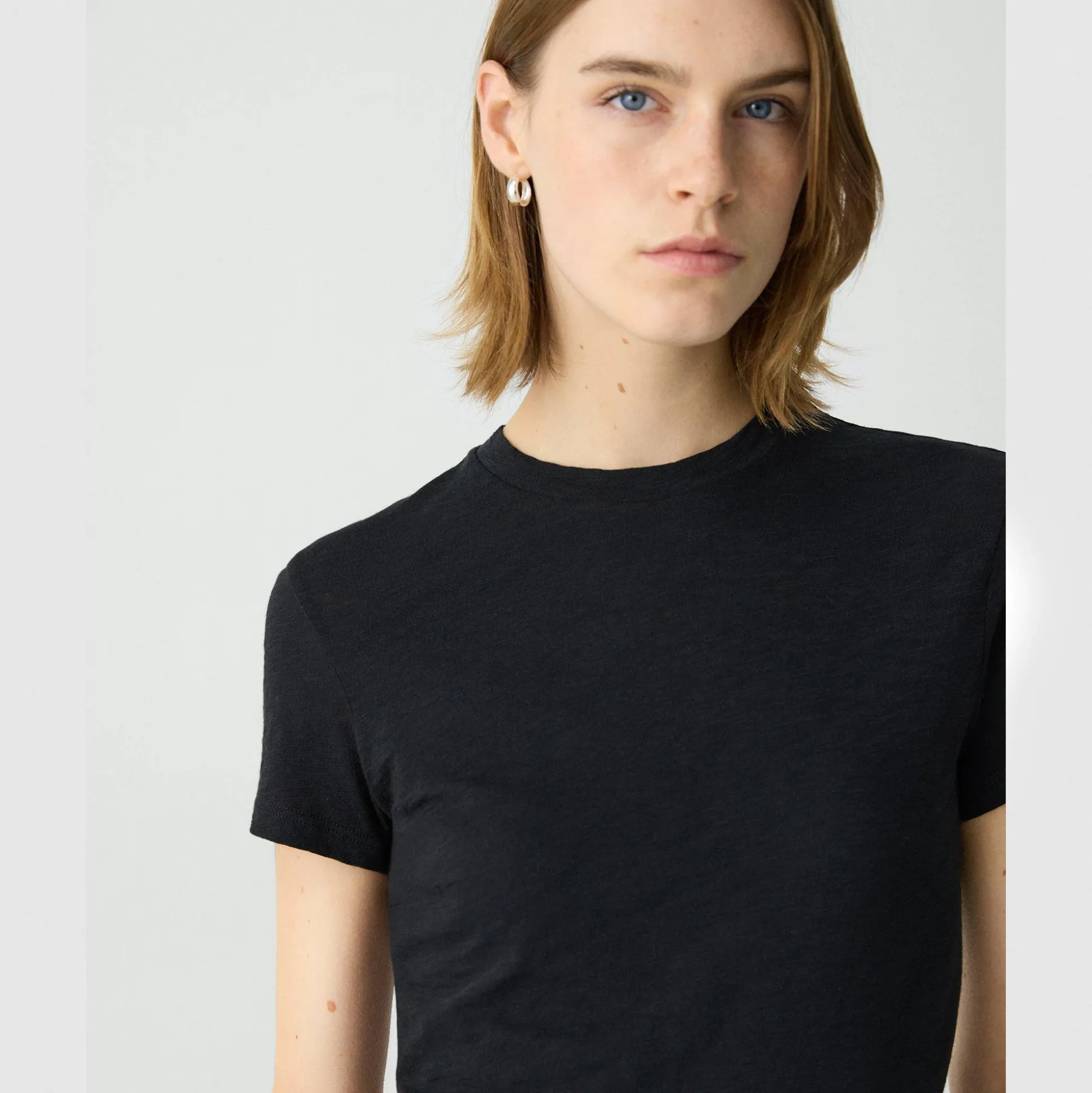 Theory Tiny Tee In Organic Slub Cotton-Women T-Shirts