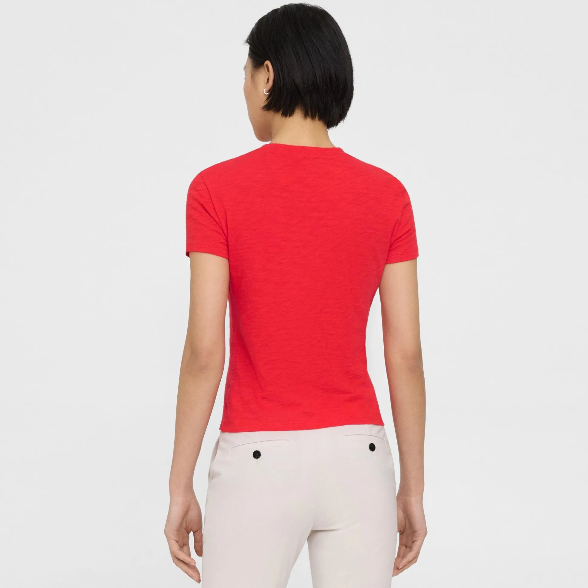 Theory Tiny Tee In Organic Slub Cotton-Women T-Shirts