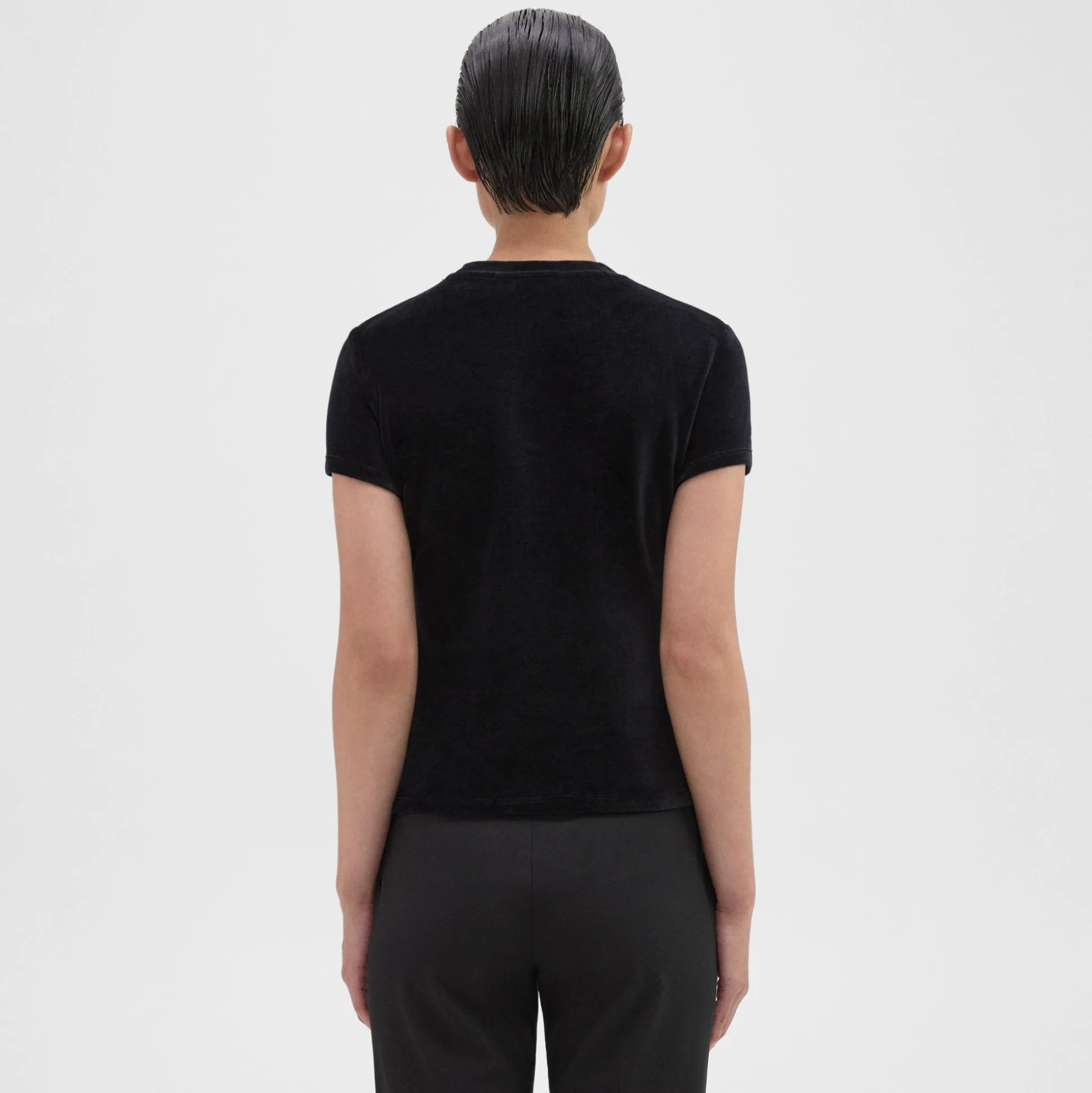 Theory Tiny Tee In Velour-Women T-Shirts