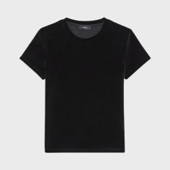 Theory Tiny Tee In Velour-Women T-Shirts