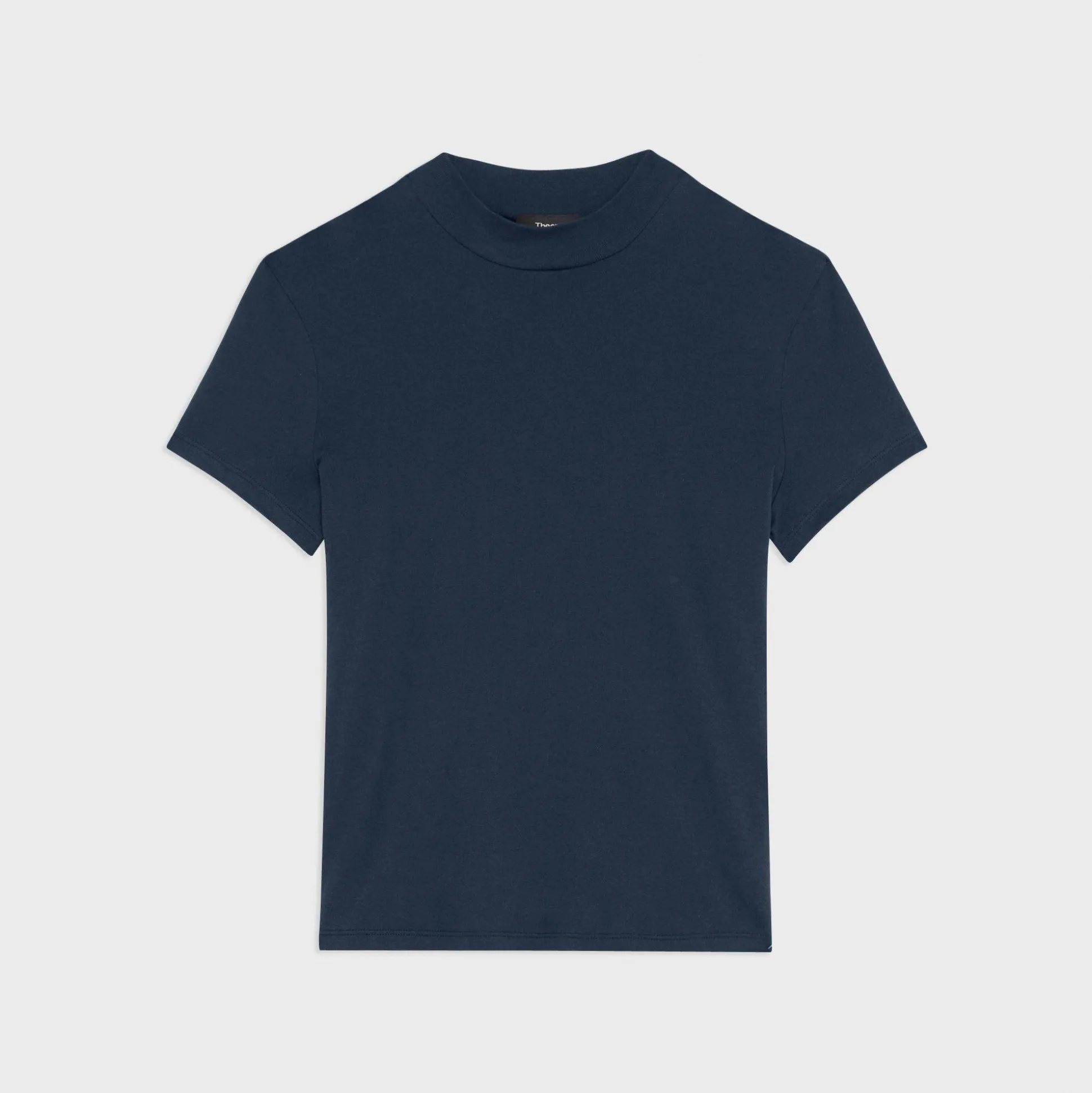 Theory Tiny Turtleneck Tee In Organic Cotton-Women T-Shirts