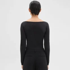 Theory Tiny V-Neck Tee In Organic Cotton-Women T-Shirts