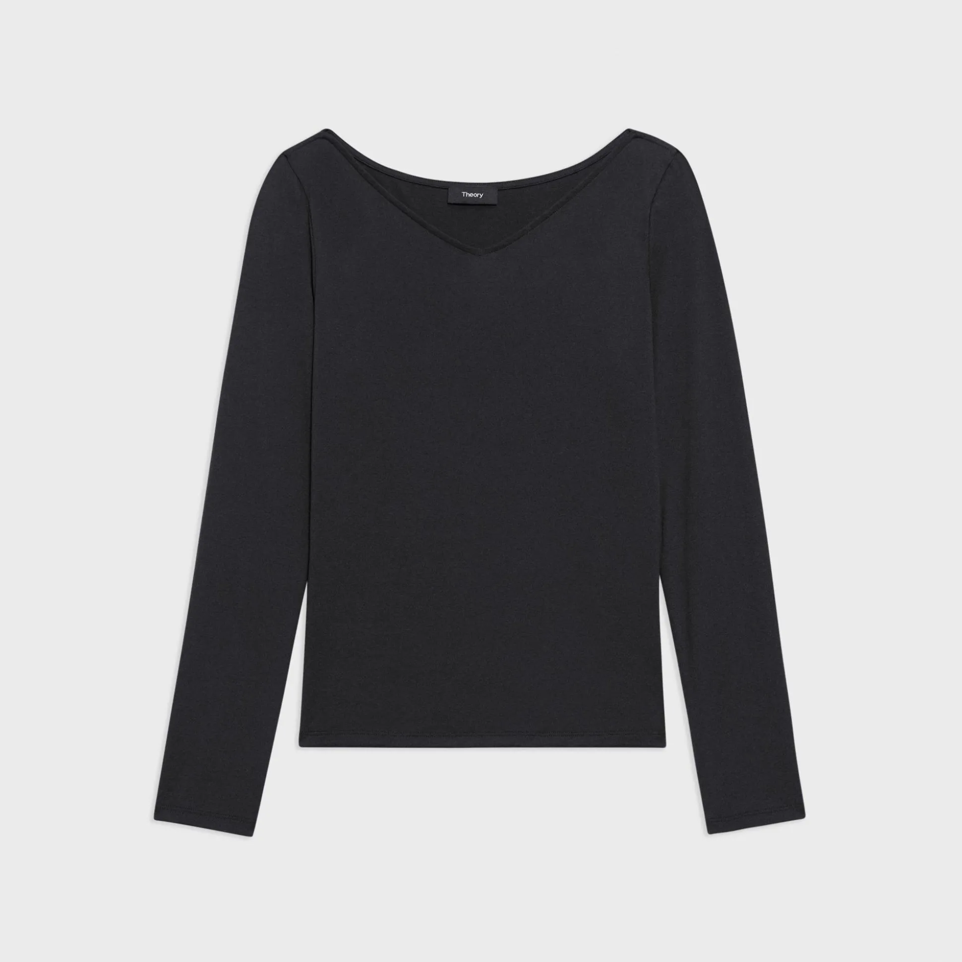 Theory Tiny V-Neck Tee In Organic Cotton-Women T-Shirts
