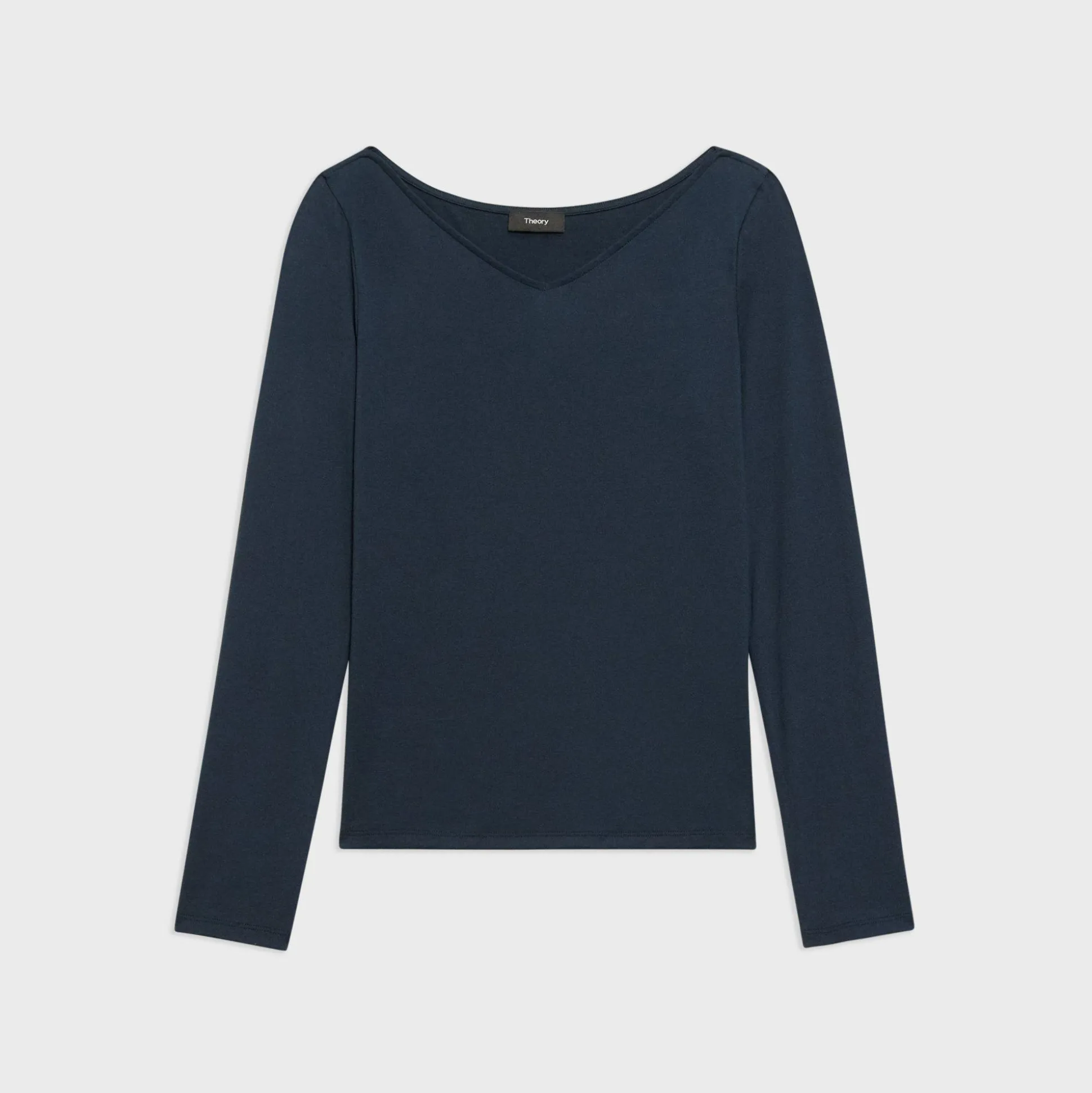 Theory Tiny V-Neck Tee In Organic Cotton-Women T-Shirts
