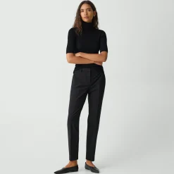 Theory Treeca Full Length Pant In Good Wool-Women Suits|Pants