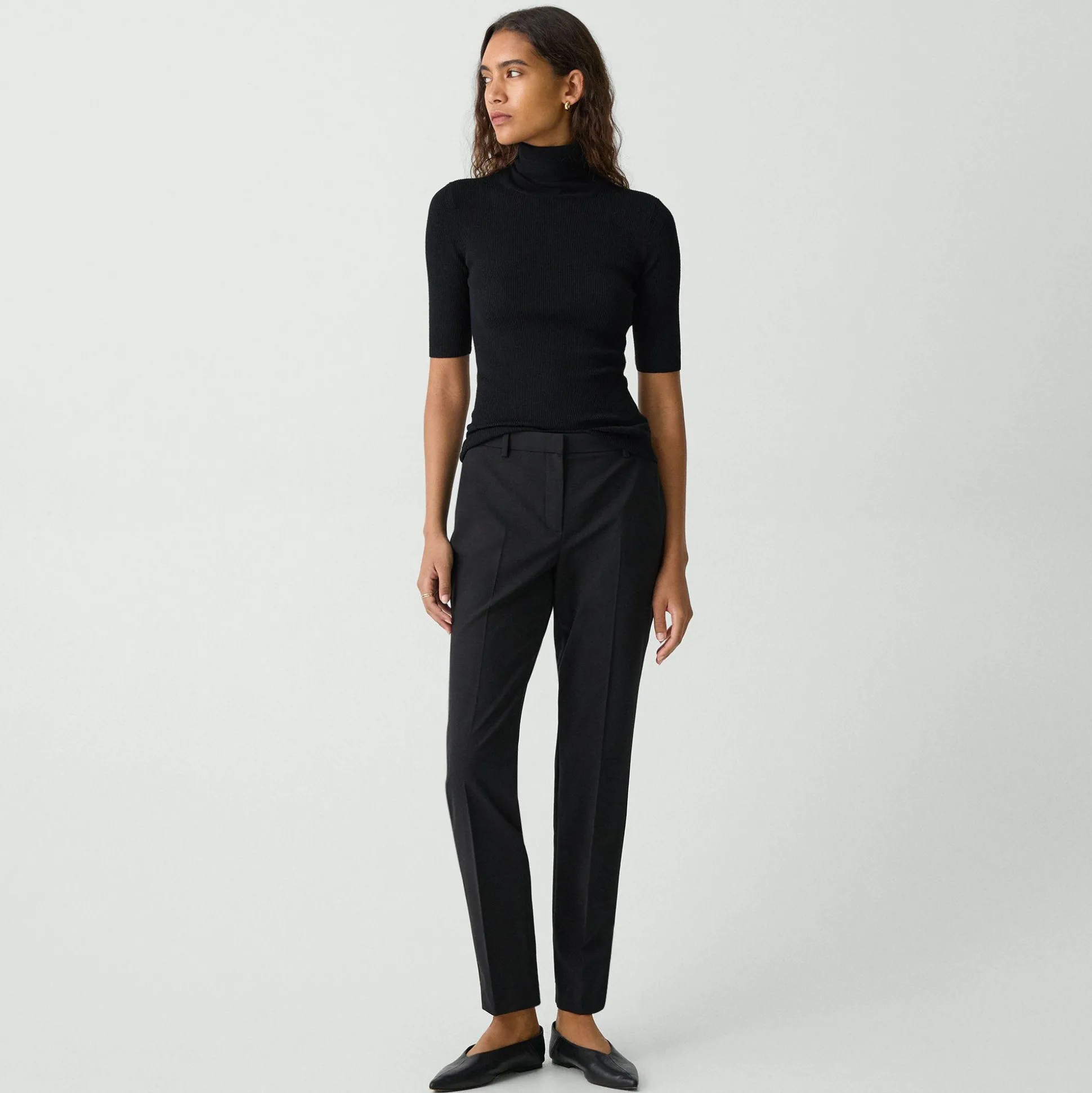 Theory Treeca Full Length Pant In Good Wool-Women Suits|Pants