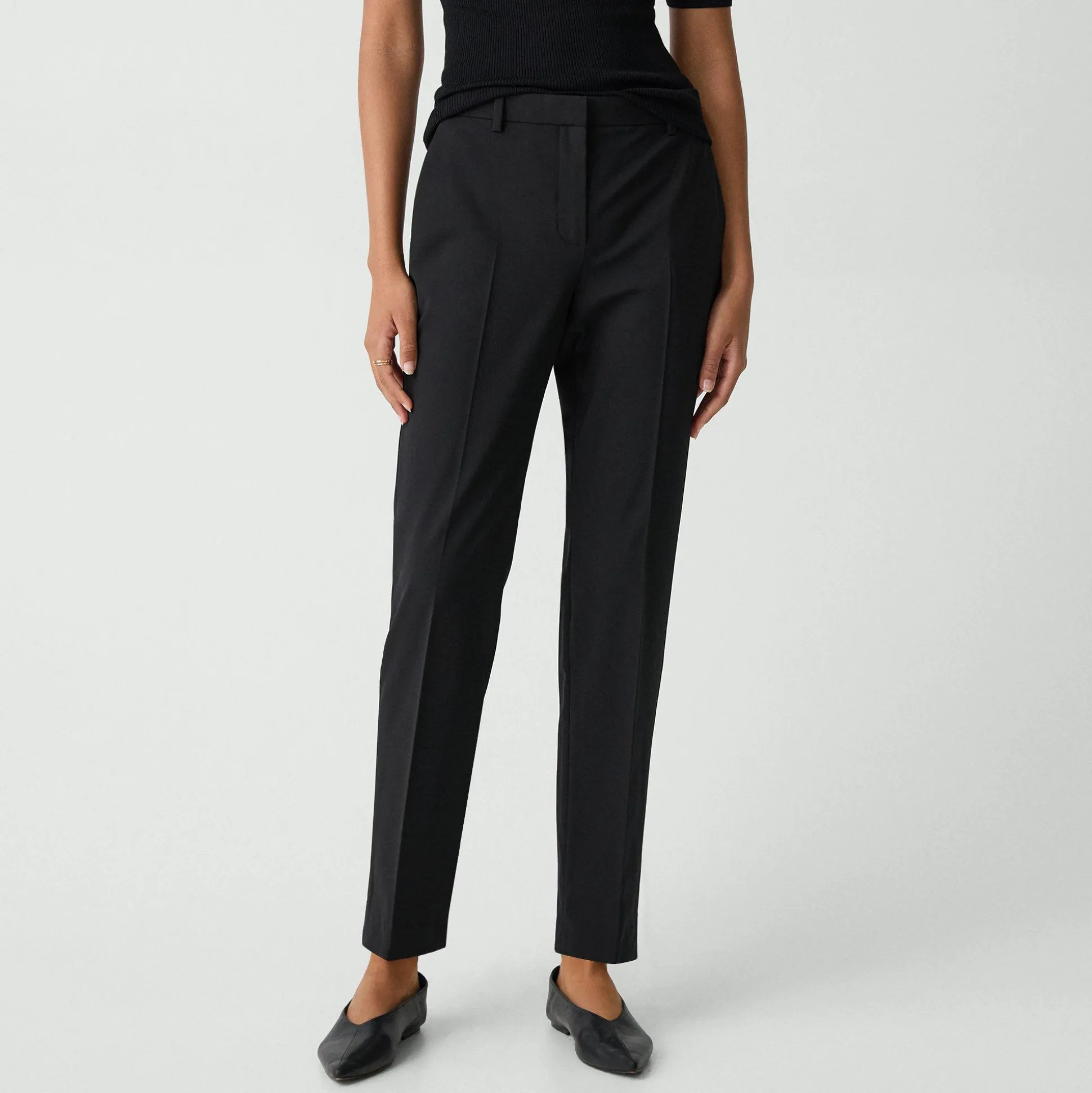 Theory Treeca Full Length Pant In Good Wool-Women Suits|Pants