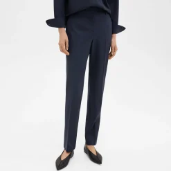Theory Treeca Full Length Pant In Good Wool-Women Suits|Pants