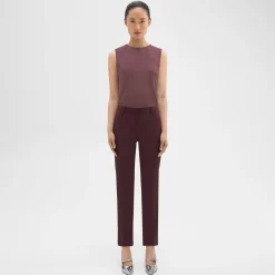 Theory Treeca Full Length Pant In Good Wool-Women Suits|Pants